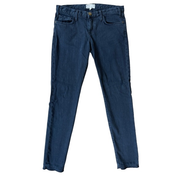 CURRENT/ELLIOTT The Roller Black Denim Jeans Low Rise Slightly Relaxed - Size 27 - Picture 1 of 11